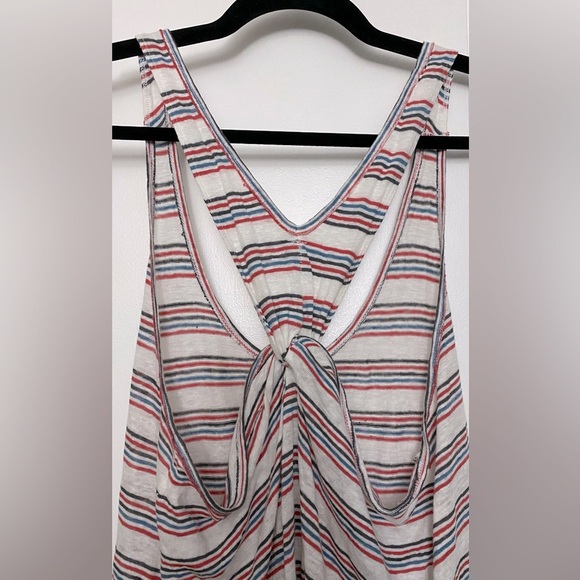 We the Free (Free People) Best Night Striped Linen Tank Top Size Small - Picture 8 of 9